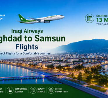 Iraqi Airways Baghdad to Samsun flights Turkey travel route
