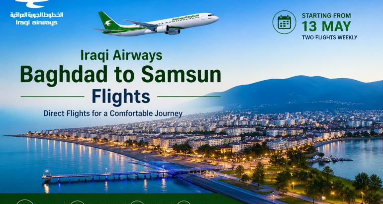 Iraqi Airways Launches Direct Flights to Samsun