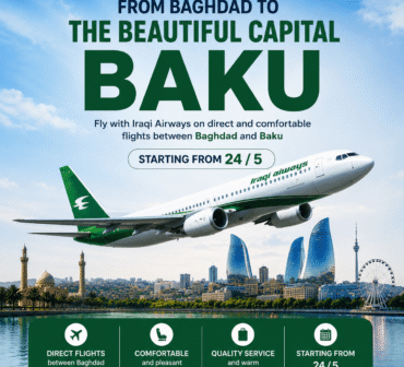 Iraqi Airways direct flights from Baghdad to Baku starting May 24