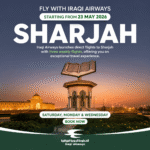 Iraqi Airways direct flights to Sharjah starting May 2026