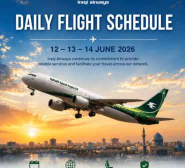 Iraqi Airways Flight Schedule June 2026
