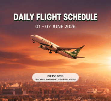 Iraqi Airways flight schedule from 01 to 07 June 2026 featuring domestic and international routes.