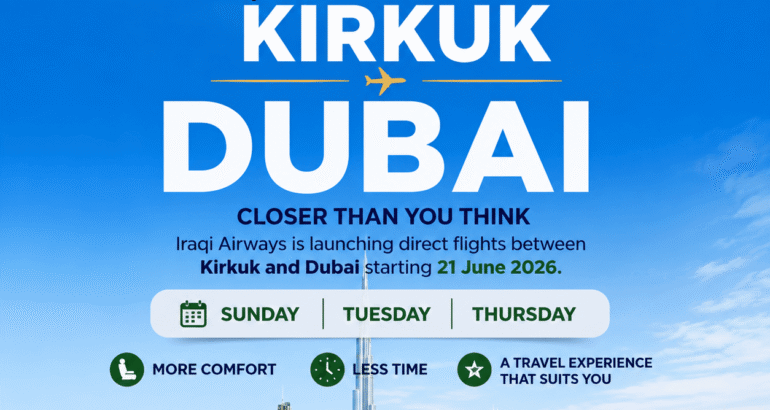 Kirkuk Dubai Direct Flights