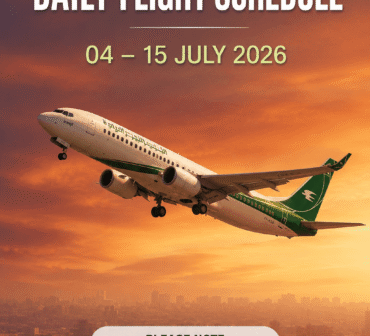Iraqi Airways Flight Schedule (04–15 July 2026)